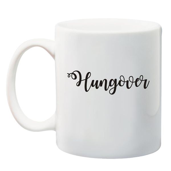 Qtees Africa Hungover White Printed Mug