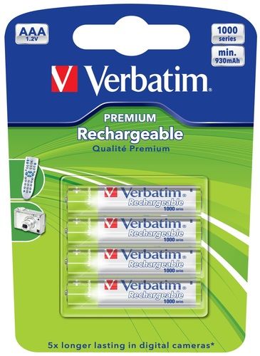 Verbatim AAA Rechargeable Batteries