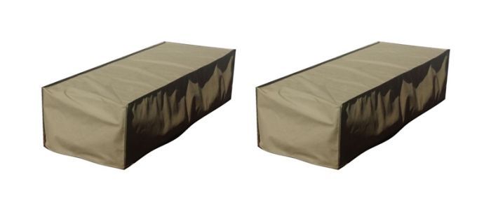 Patio Solution Flat Twin Pack Lounger Cover with Ripstop UV - Taupe (Small)