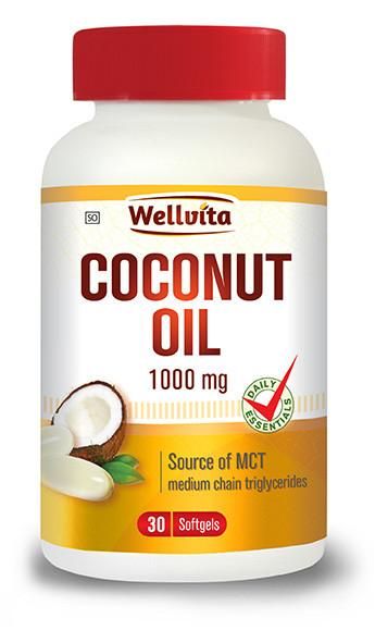 Wellvita Coconut Oil 1000mg Soft Gels - 30 Capsules