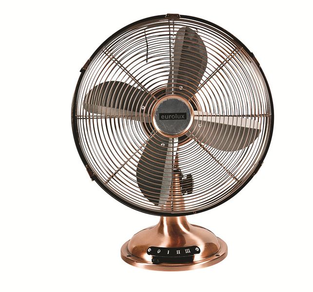 Eurolux - Desk Fan 3-Speed - Antique Copper