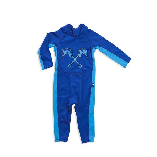Parental Instinct Boys Quick Dry UPF50+ Full Body Swim Suit - Blue