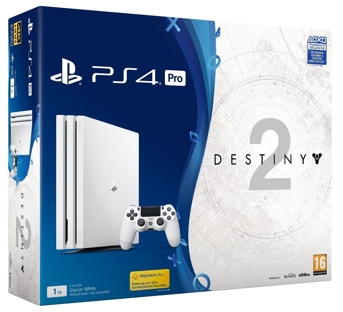 Limited Edition Playstation 4 Pro 1tb White Console With Destiny 2 (ps4