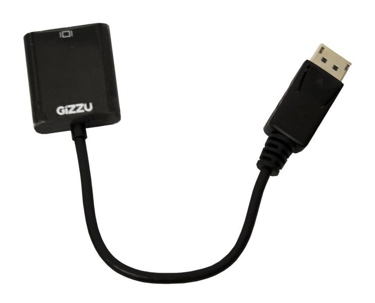Gizzu Display Port To VGA Adapter - Black