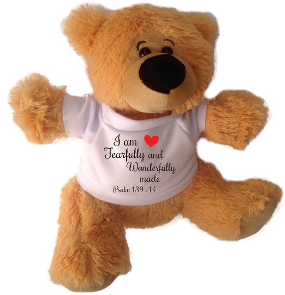 Qtees Africa I am Fearfully and Wonderfully made Teddy