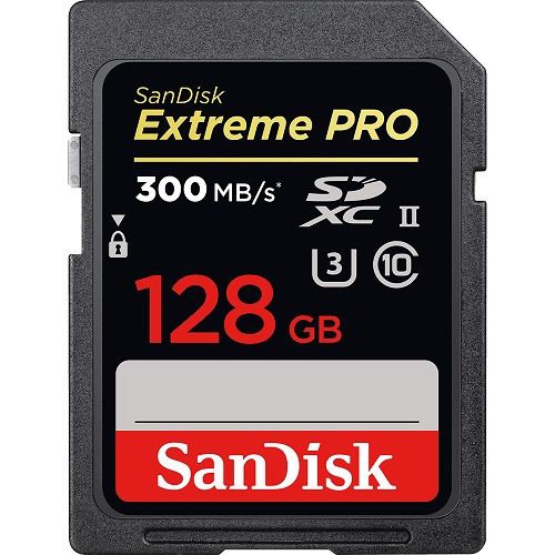 SanDisk 128GB 300MB/s Extreme Pro SD Card SDXC C10