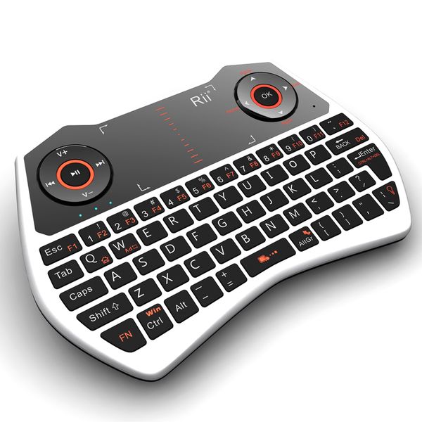Rii Mini Wireless Touchpad with Backlight Keyboard - White