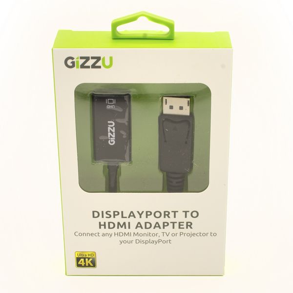 Gizzu Display Port to HDMI Active Adapter - Black