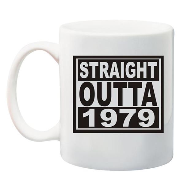 Qtees Africa Straight Outta 1979 Printed Mug - White