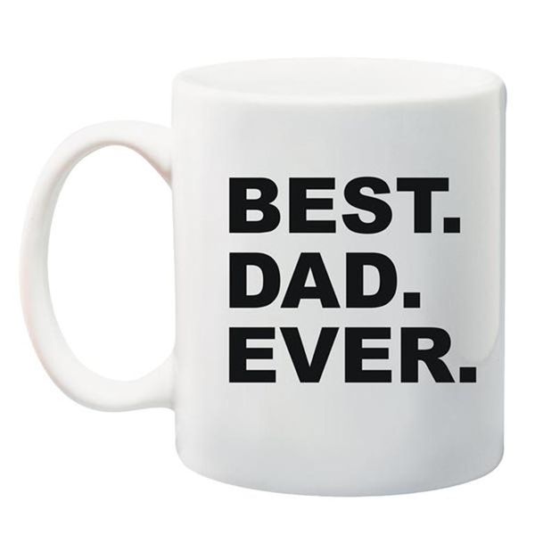 Qtees Africa Best Dad Ever Printed Mug - White