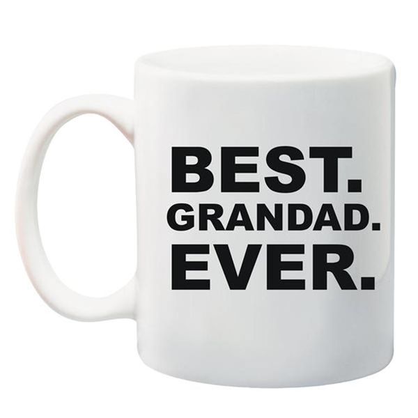 Qtees Africa Best Grandad Ever Printed Mug - White