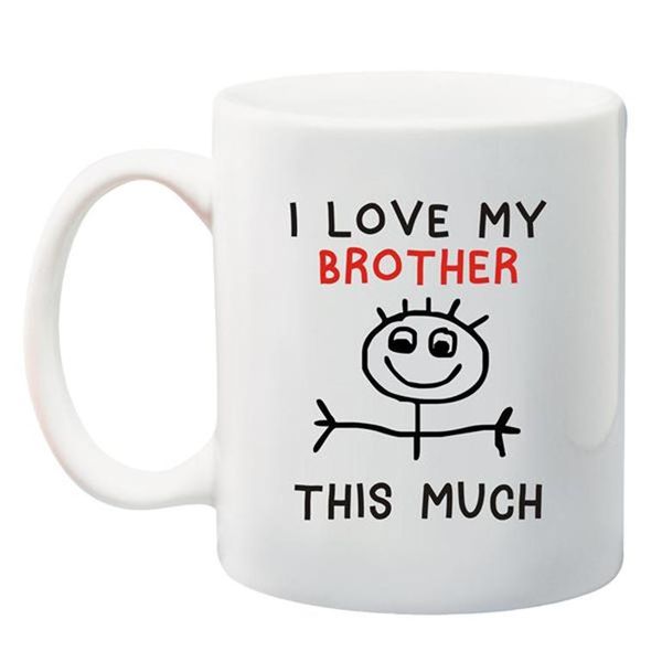 Qtees Africa I Love My Brother This Much Printed Mug - White