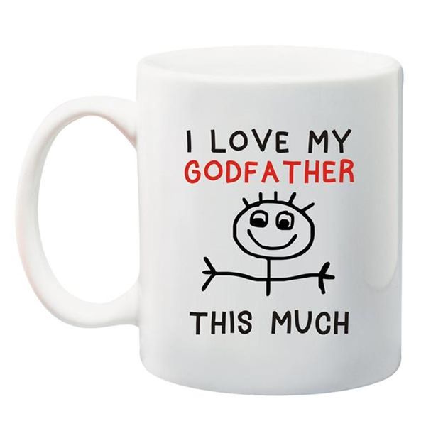 Qtees Africa I Love My Godfather This Much Printed Mug - White
