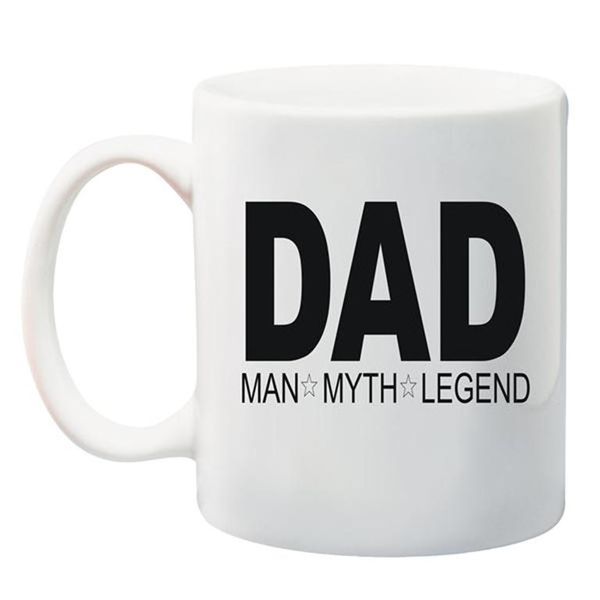 Qtees Africa Dad - Man - Myth - Legend Printed Mug - White