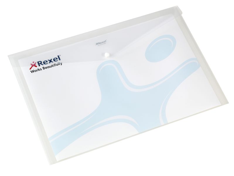 Rexel: A4 Pack of 5 Active Popper Folder - White