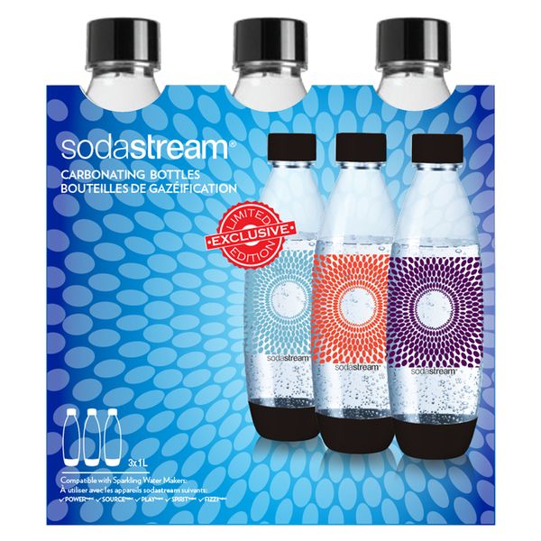 Sodastream - 1 Litre Fuse Carbonating Bottles Trio Pack