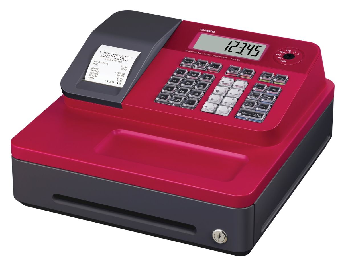 Casio SEG1S Electronic Cash Register Red Buy Online in South