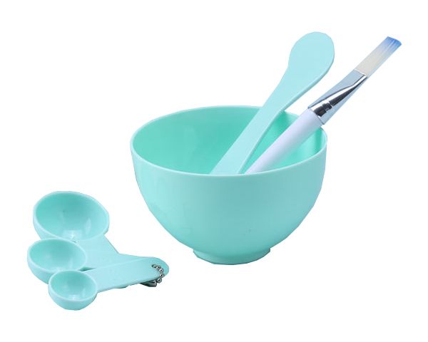 Facial Mask Mixing Bowl with Brush &amp; Spoons Set - Purple