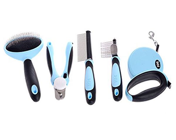 Professional Pet Grooming 5 Piece Kit - Light Blue