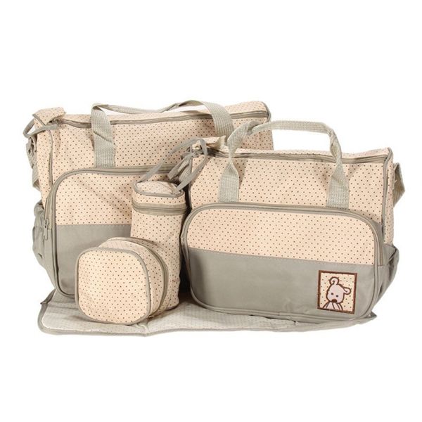 Multifunctional Baby Changing Diaper Handbag 5 Piece Set - Khaki | Shop ...