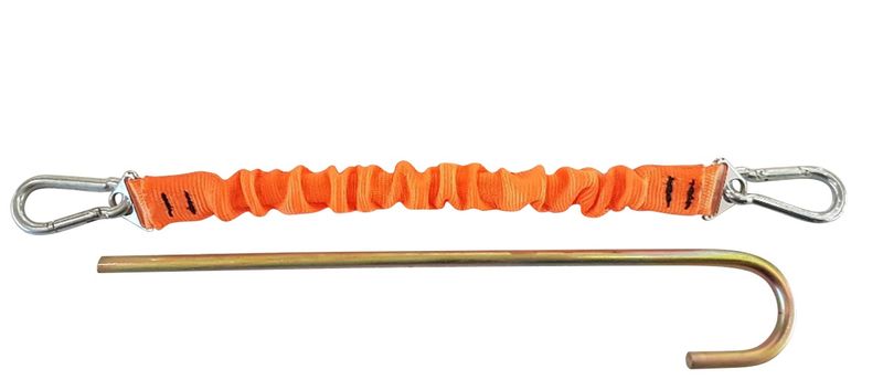 Tauro Caravan Gazebo &amp; Tent Rope/Strap Shock Absorber Single Pack - Orange