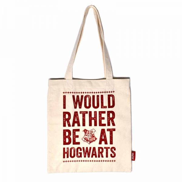 Harry Potter: Hogwarts Slogan Cotton Tote Bag (Parallel Import)