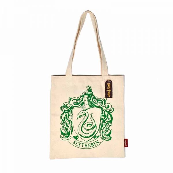 Harry Potter: Slytherin Crest one colour Cotton Tote Bag (Parallel Import)