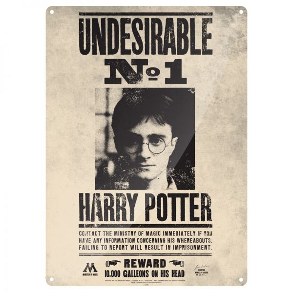 Harry Potter: Undesirable No1 Metal Wall Sign - A3 (Parallel Import)