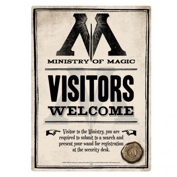 Harry Potter: Ministry of Magic Metal Wall Sign - A5 (Parallel Import)
