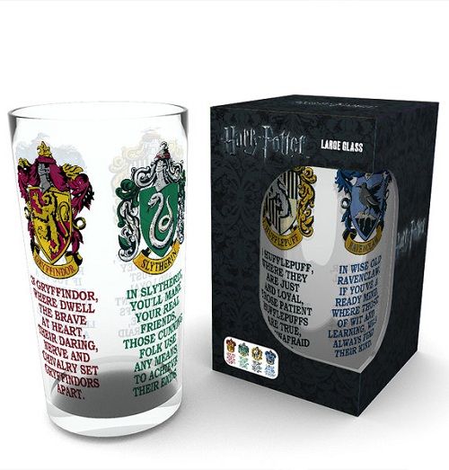 Harry Potter: House Crests Large Glass (Parallel Import)