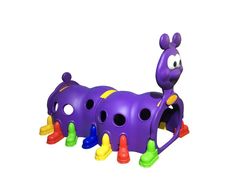 Fun Caterpillar Tunnel Climbing Play Structure - Purple