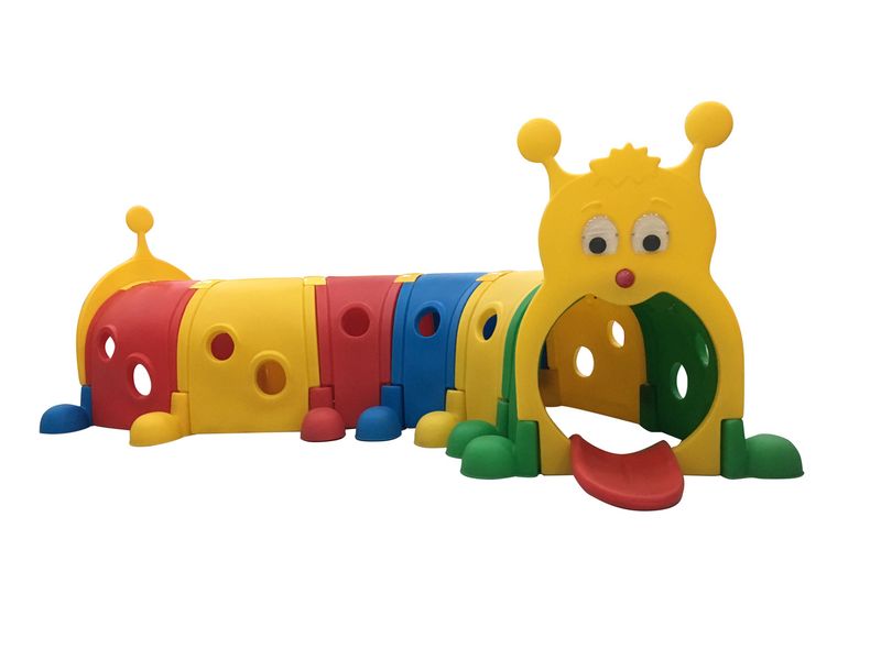 Fun Caterpillar Tunnel Climbing Play Structure - Yellow