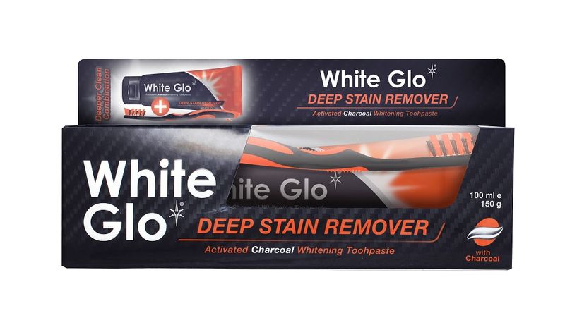 White Glo Whitening Toothpaste with Charcoal Deep Stain Remover 150g