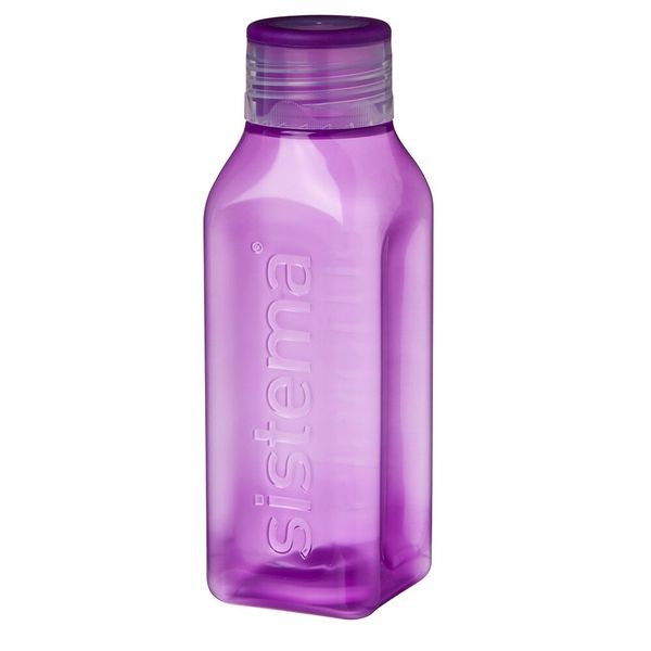 Sistema - 475ml Small Square Bottle - Purple