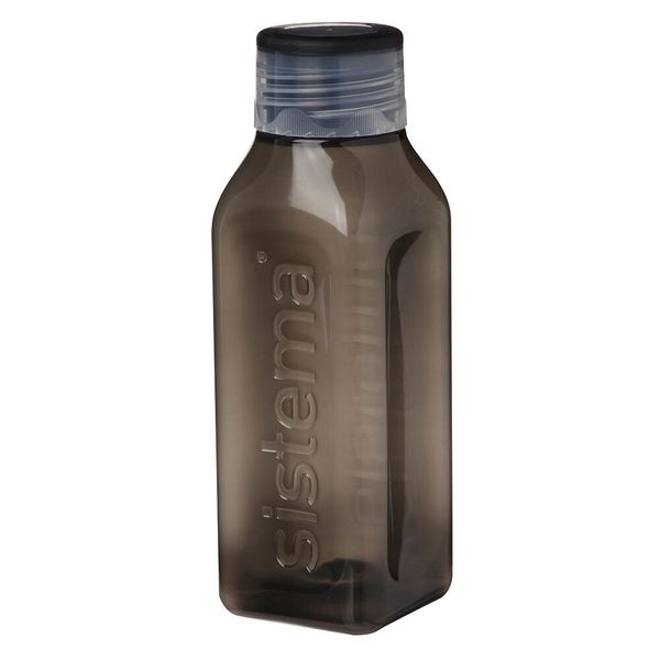 Sistema - 475ml Small Square Bottle - Black