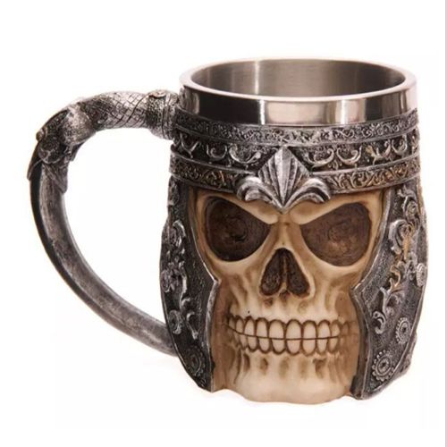 Stainless Steel 3D Skull Design Mug