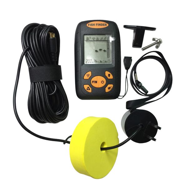 Wired Sonar Transducer &amp; LCD Fish Finder Display