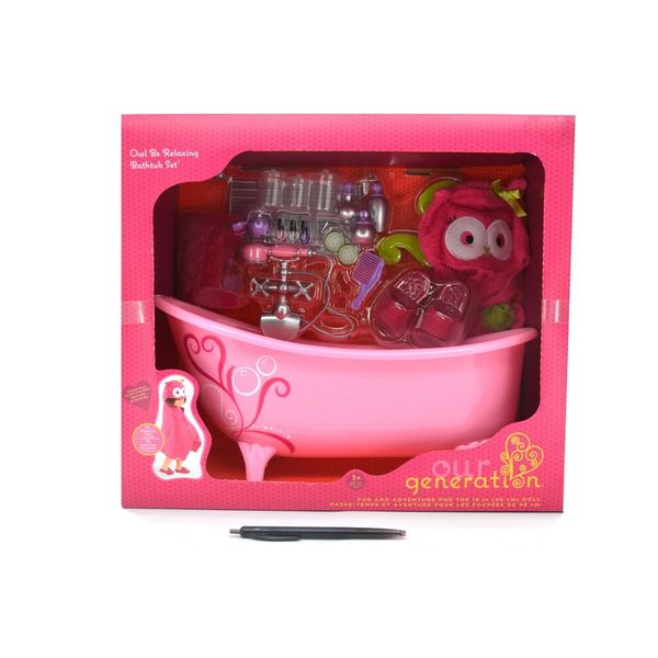 Our Generation Girl Bathtub Set With Accessory For 18 Inch Doll