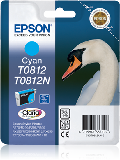 Epson T0812 Cyan Claria Photographic Ink Cartridge