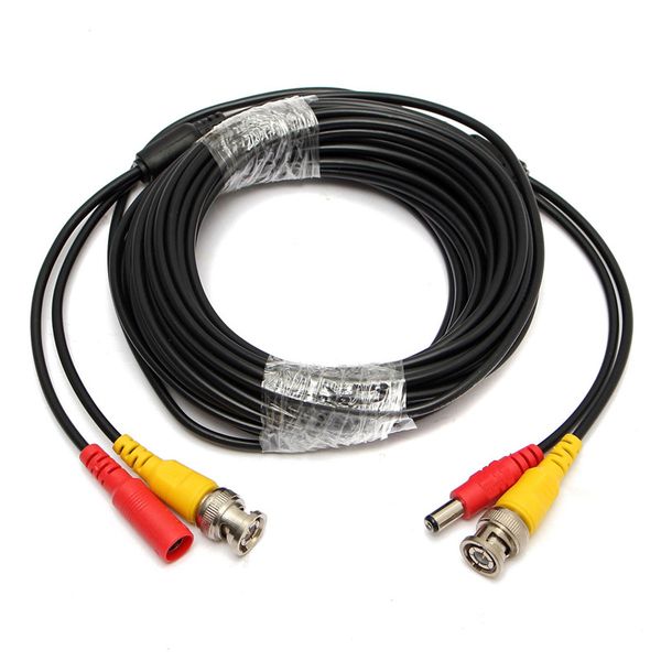 10m Power &amp; Video CCTV Camera Cable - Black
