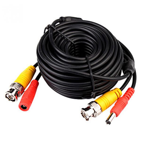 30M Power &amp; Video CCTV Camera Cable - Black