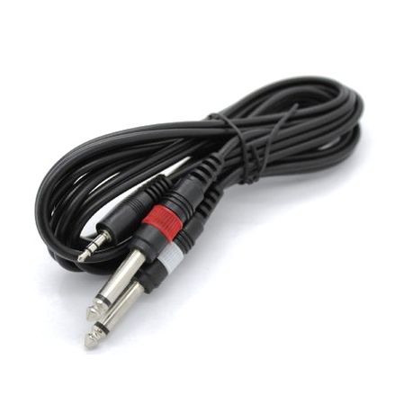 Stereo Jack to RCA cable (2x 6.35 mm Jack - 2x RCA)