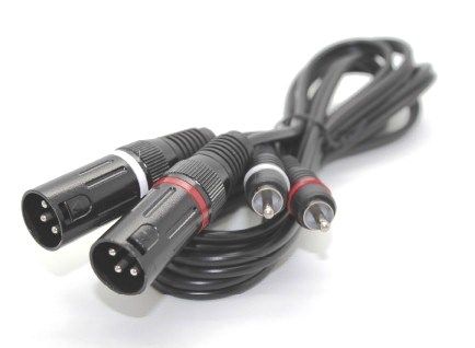 XLR Cannon Male X 2 to 2RCA Male 1.8m Cable