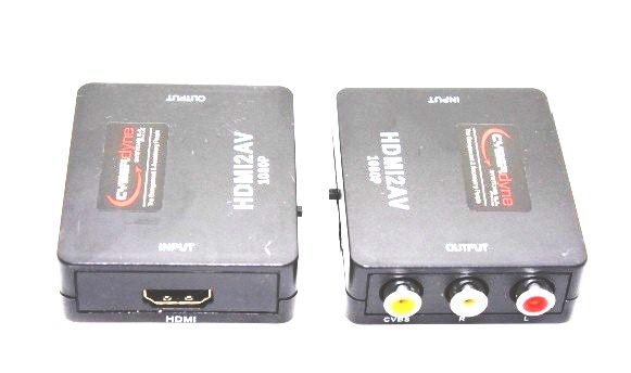 HDMI A Female to AV 3RCA Female Video &amp; Audio Convertor