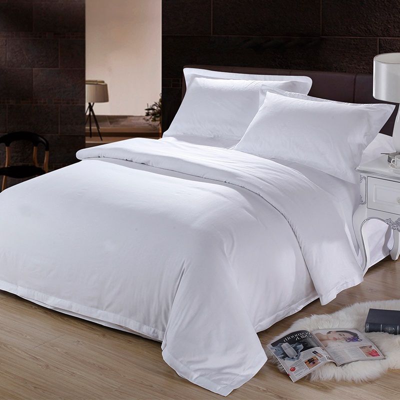 Luxury 300TC Egyptian Cotton Bedding 4 Piece Set White Shop Today