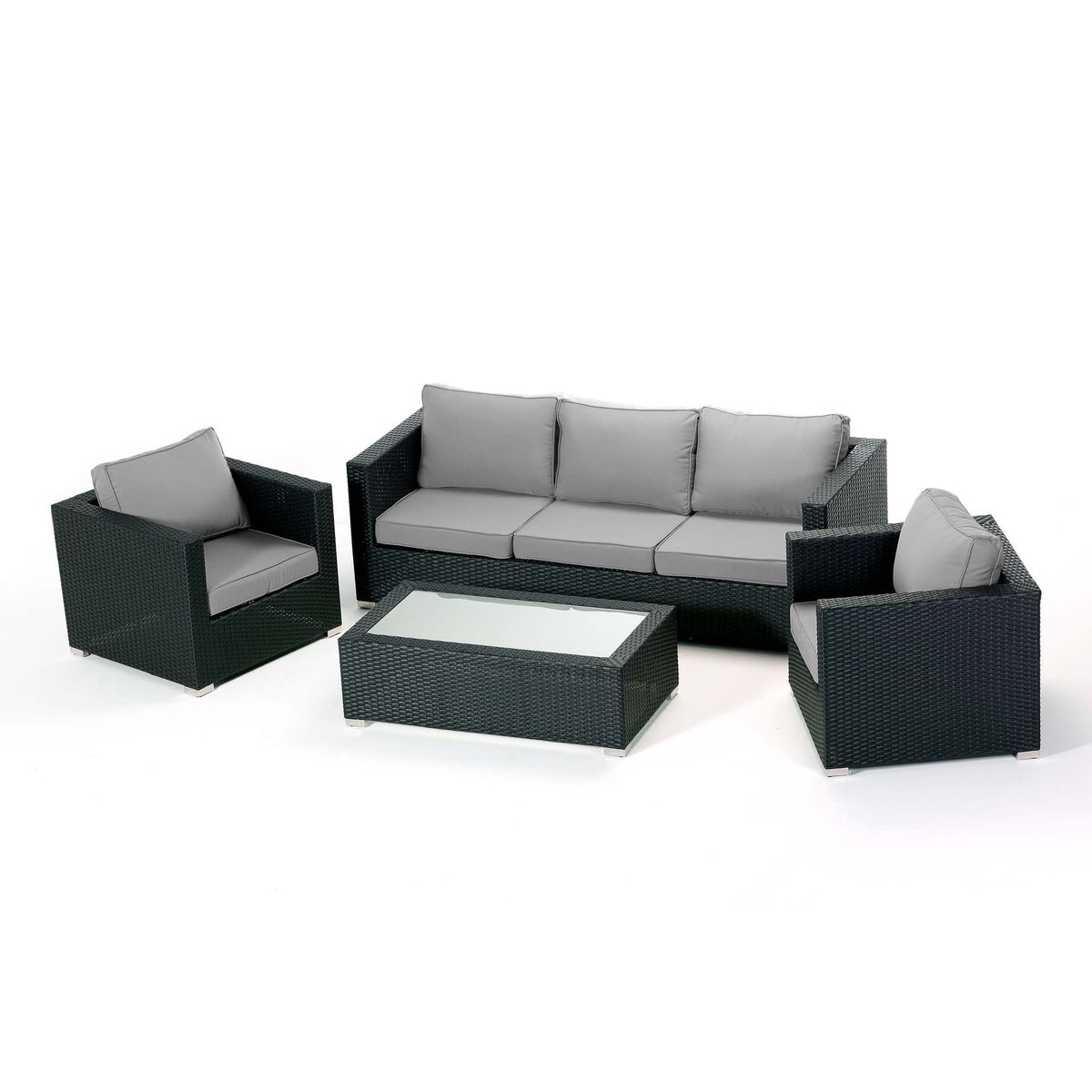 Cielo Montae Patio Lounge Set Of 4 Black In South Cielo Montae Patio Lounge Set Of 4 Black