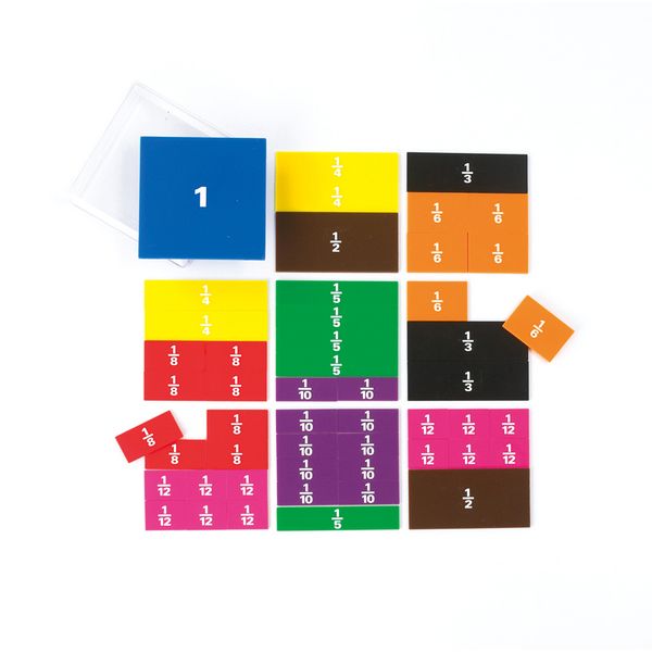 EDX Education Fraction Squares Printed - 51 Piece