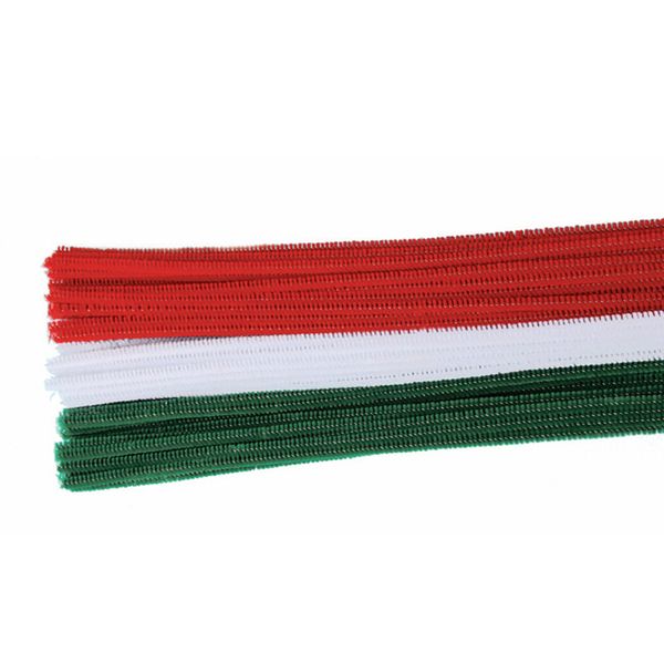 EDX Education Chenille Stem 6mm Christmas 4 Colour - 100 Piece