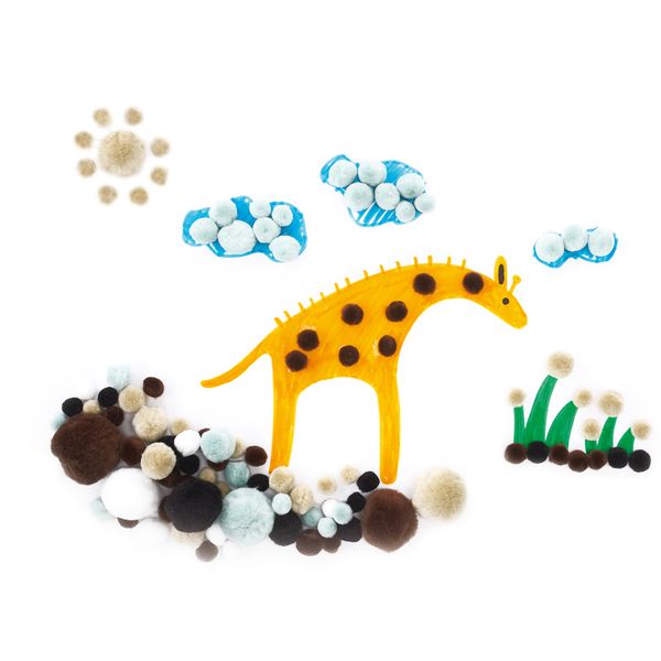 EDX Education PomPoms Animal - 300 Piece
