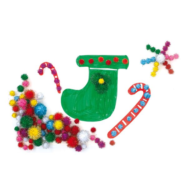 EDX Education PomPoms Glitter - 200 Piece